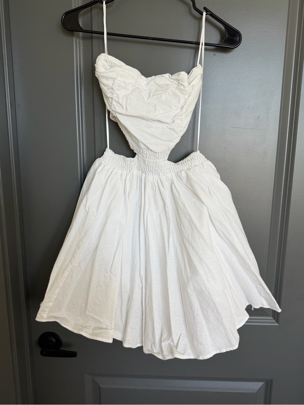 MARBLE White Heart-Bust Mini Dress